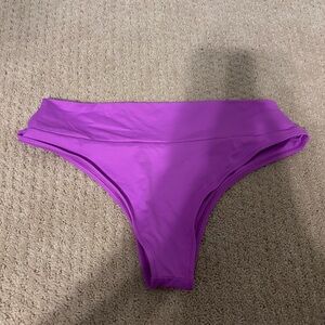 Frankies Bikinis High-Waisted Purple Bikini Bottom